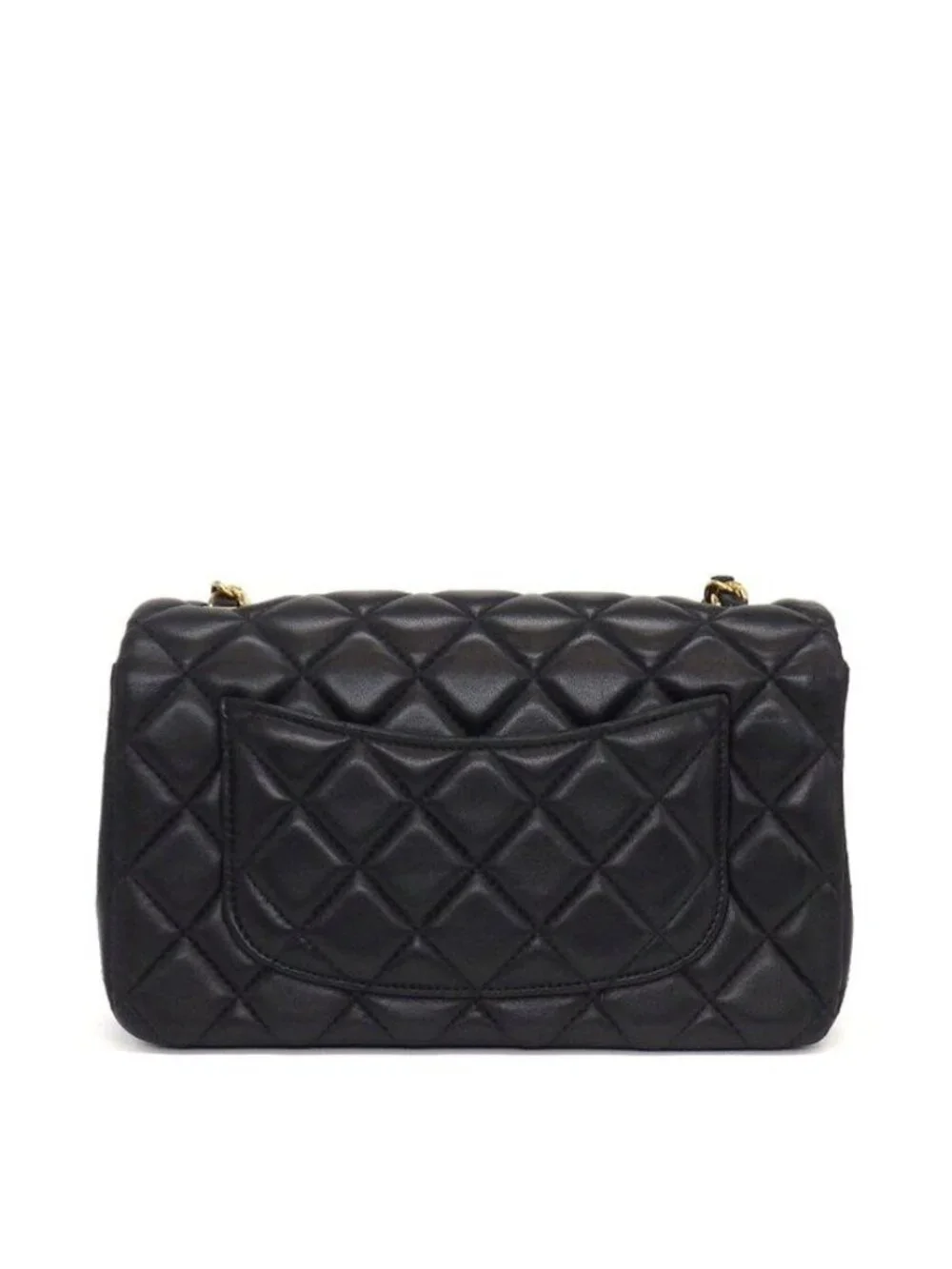 Chanel Shoulder Bag Quilted 20 Mini Classic Black Bordeaux Lambskin